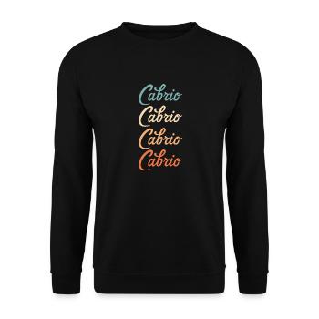 Saying Convertible in Vintage Colors Retro Cabriolet - Unisex Sweatshirt - black - Front - Alina (178cm) & Michal (187cm)