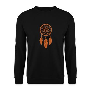 Capteur de rêves spirituel – Design minimaliste - Sweat-shirt Unisexe - noir - Devant - Alina (178cm) & Michal (187cm)