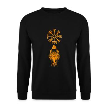 Yggdrasil - Unisex Pullover - Schwarz - Vorne - Alina (178cm) & Michal (187cm)