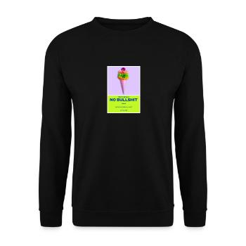 NO BULLSHIT PLEASE - Sweat-shirt Unisexe - noir - Devant - Alina (178cm) & Michal (187cm)
