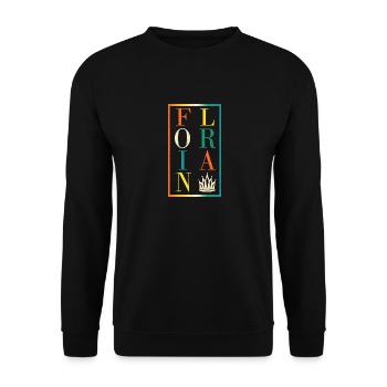Florian - Unisex Sweatshirt - black - Front - Alina (178cm) & Michal (187cm)