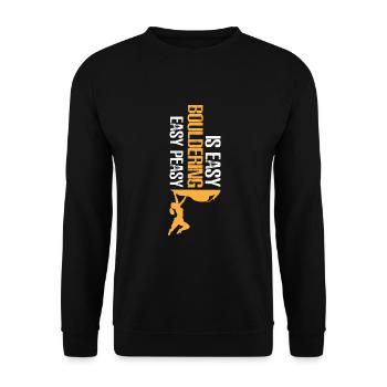 Bouldern - Unisex Pullover - Schwarz - Vorne - Alina (178cm) & Michal (187cm)