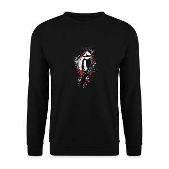 Woodpecker Bird Bird Lover Birdwatcher - Unisex Sweatshirt - black - Front - Alina (178cm) & Michal (187cm)