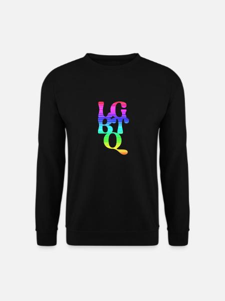 lgbtq,lgbt,typo,pride,rainbow - Unisex Sweatshirt - black