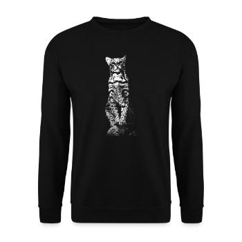 Ocelot - Unisex Sweatshirt - black - Front - Alina (178cm) & Michal (187cm)