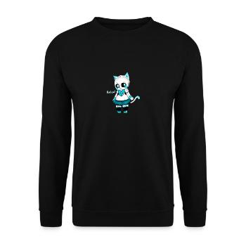 Blueberry (drawing) by Ruru - Unisex Pullover - Schwarz - Vorne - Alina (178cm) & Michal (187cm)