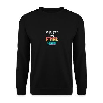 Schwule LGBT Pride Gay Rainbow Flag - Unisex Pullover - Schwarz - Vorne - Alina (178cm) & Michal (187cm)