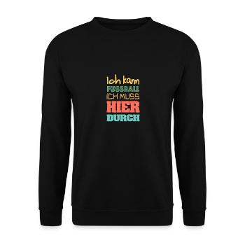 Soccer - Unisex Sweatshirt - black - Front - Alina (178cm) & Michal (187cm)
