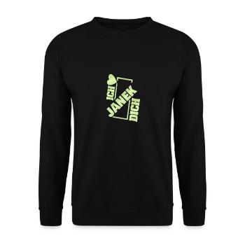 Liebespaar Janek - Unisex Pullover - Schwarz - Vorne - Alina (178cm) & Michal (187cm)