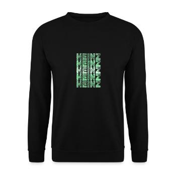 Geschenk für Heinz - Unisex Pullover - Schwarz - Vorne - Alina (178cm) & Michal (187cm)