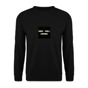 music world language - Unisex Pullover - Schwarz - Vorne - Alina (178cm) & Michal (187cm)