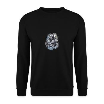 Muscle Gorilla Beats Gym Motivation - Unisex Pullover - Schwarz - Vorne - Alina (178cm) & Michal (187cm)