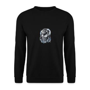 Muscle Gorilla Beats Gym Motivation - Unisex Pullover - Schwarz - Vorne - Alina (178cm) & Michal (187cm)