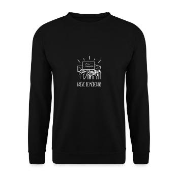 grève de médecins - Sweat-shirt Unisexe - noir - Devant - Alina (178cm) & Michal (187cm)