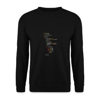 Coder Coding Software Developer Programmer Nerd Ge - Unisex Pullover - Schwarz - Vorne - Alina (178cm) & Michal (187cm)