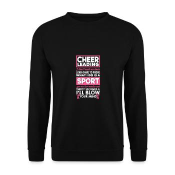 Cheerleading I Don't Neeed An Hour Cheerleader Gym - Unisex Pullover - Schwarz - Vorne - Alina (178cm) & Michal (187cm)