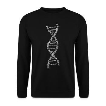 Chaîne de vélo ADN - Sweat-shirt Unisexe - noir - Devant - Alina (178cm) & Michal (187cm)
