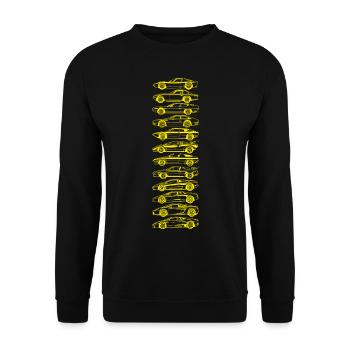 Lambo evolution - Unisex Sweatshirt - black - Front - Alina (178cm) & Michal (187cm)