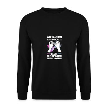 Meilleur ami - Sweat-shirt Unisexe - noir - Devant - Alina (178cm) & Michal (187cm)