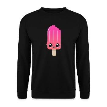 Shot de crème glacée avec des yeux brillants - Sweat-shirt Unisexe - noir - Devant - Alina (178cm) & Michal (187cm)