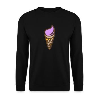 Eis - Softeis - Unisex Pullover - Schwarz - Vorne - Alina (178cm) & Michal (187cm)