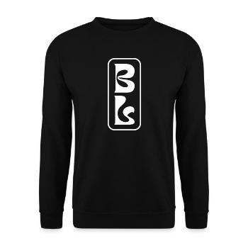 Logo full Blanc - Sweat-shirt Unisexe - noir - Devant - Alina (178cm) & Michal (187cm)