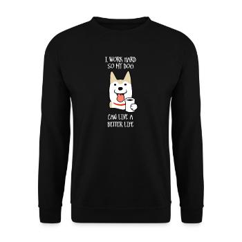 Je travaille dur (foncé) - Sweat-shirt Unisexe - noir - Devant - Alina (178cm) & Michal (187cm)