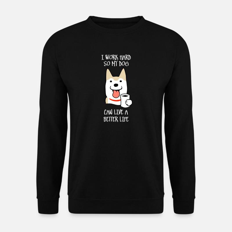 Ich arbeite hart (dunkel) - Unisex Pullover - Schwarz