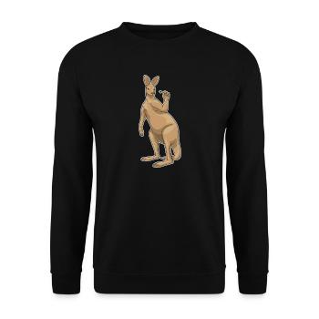 Känguru Dart Dartpfeil - Unisex Pullover - Schwarz - Vorne - Alina (178cm) & Michal (187cm)