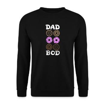 Dad Bod Donut Sixpack - Unisex Pullover - Schwarz - Vorne - Alina (178cm) & Michal (187cm)