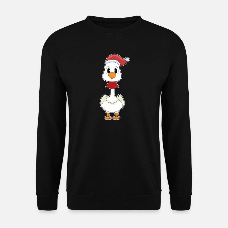 Chicken Christmas Christmas Hat - Unisex Sweatshirt - black