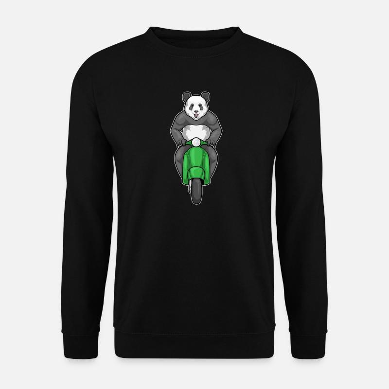 Panda Scooter - Unisex Sweatshirt - black