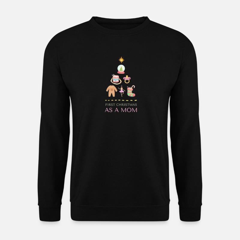 First Christmas for Mom - Unisex Sweatshirt - black