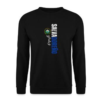 Fierté salvadorienne, design vertical - Sweat-shirt Unisexe - noir - Devant - Alina (178cm) & Michal (187cm)