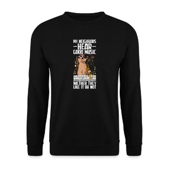Trompettiste de mes voisins - Sweat-shirt Unisexe - noir - Devant - Alina (178cm) & Michal (187cm)