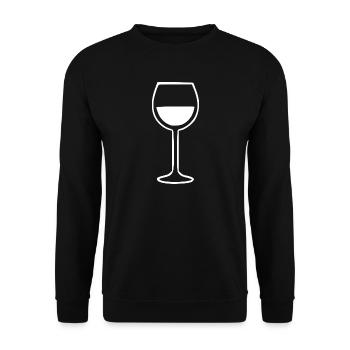 Wine Wine Glass White Wine Red Wine - Unisex Sweatshirt - black - Front - Alina (178cm) & Michal (187cm)