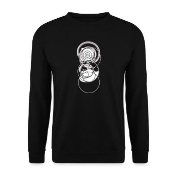 Bloom in balance – the Golden Ratio Flower - Unisex Sweatshirt - black - Front - Alina (178cm) & Michal (187cm)
