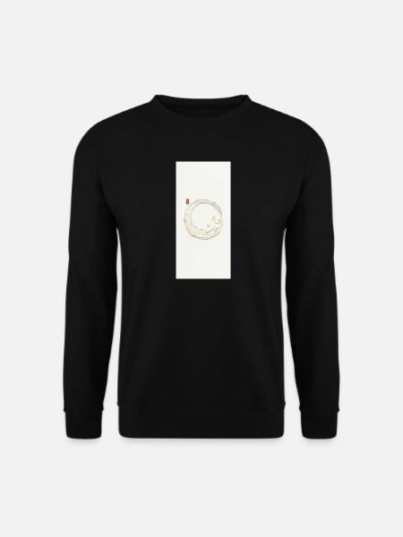 Lächelnder Zen Enso Kreis - Unisex Pullover - Schwarz