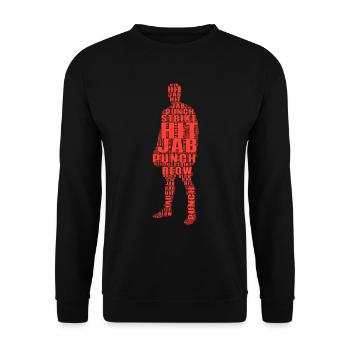 Boxer - Boxing Terms Boxing Fighter Gift Idea - Unisex Pullover - Schwarz - Vorne - Alina (178cm) & Michal (187cm)