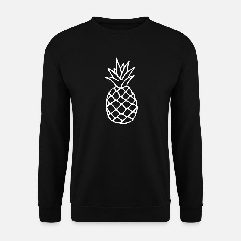 Ananas Weiß - Unisex Pullover - Schwarz