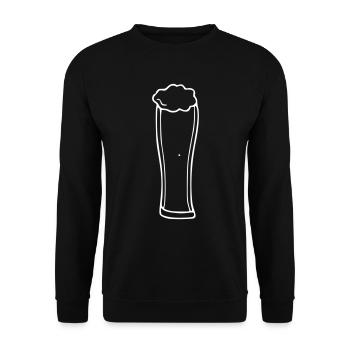 Beer Drawing Party Celebrate White - Unisex Sweatshirt - black - Front - Alina (178cm) & Michal (187cm)