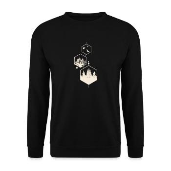 Amoureux de la nature - Sweat-shirt Unisexe - noir - Devant - Alina (178cm) & Michal (187cm)
