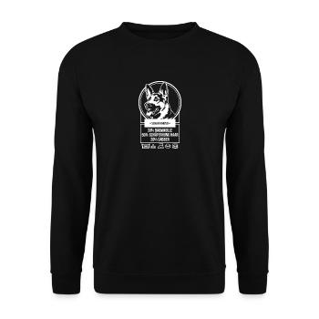 Schäferhund - Unisex Pullover - Schwarz - Vorne - Alina (178cm) & Michal (187cm)