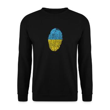 Empreintes digitales - Ukraine - Sweat-shirt Unisexe - noir - Devant - Alina (178cm) & Michal (187cm)