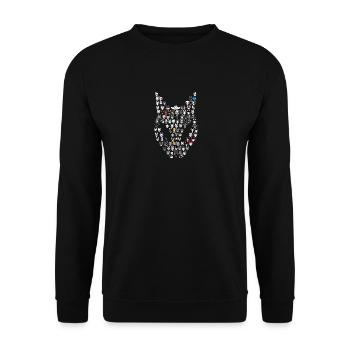 100 Ekuroeils - Unisex Sweatshirt - black - Front - Alina (178cm) & Michal (187cm)
