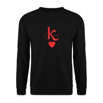 Roi des coeurs - King - Sweat-shirt Unisexe - noir - Devant - Alina (178cm) & Michal (187cm)