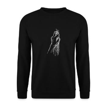 Climbing fingers - Unisex Sweatshirt - black - Front - Alina (178cm) & Michal (187cm)