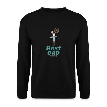 Best Dad ever Father's Day - Unisex Sweatshirt - black - Front - Alina (178cm) & Michal (187cm)