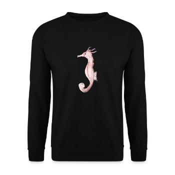 Vintage Marine Animals - Unisex Sweatshirt - black - Front - Alina (178cm) & Michal (187cm)