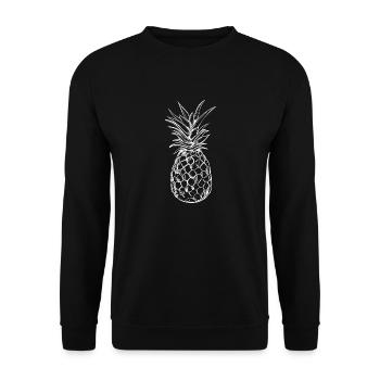ANANAS - Pineapple - Sweat-shirt Unisexe - noir - Devant - Alina (178cm) & Michal (187cm)